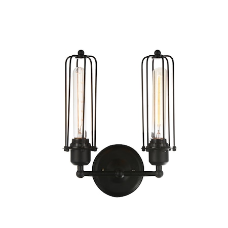 Cwi Lighting Benji 2 Light Wall Sconce With Black Finish 9624W10-2-101